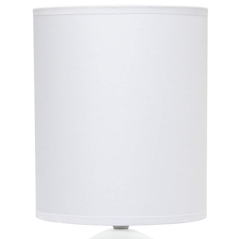 Image 3 Simple Designs 18 1/2" High White and Tan Accent Table Lamp more views