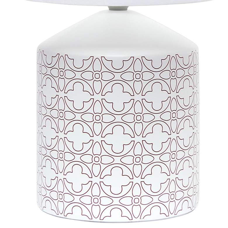 Image 4 Simple Designs 18 1/2" High White and Tan Accent Table Lamp more views
