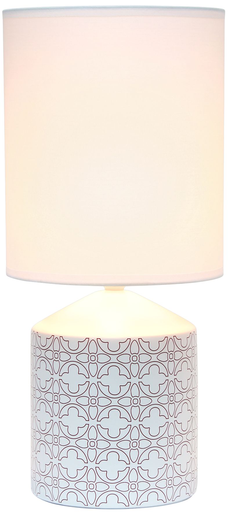 Simple Designs 18 1/2" High White and Tan Accent Table Lamp