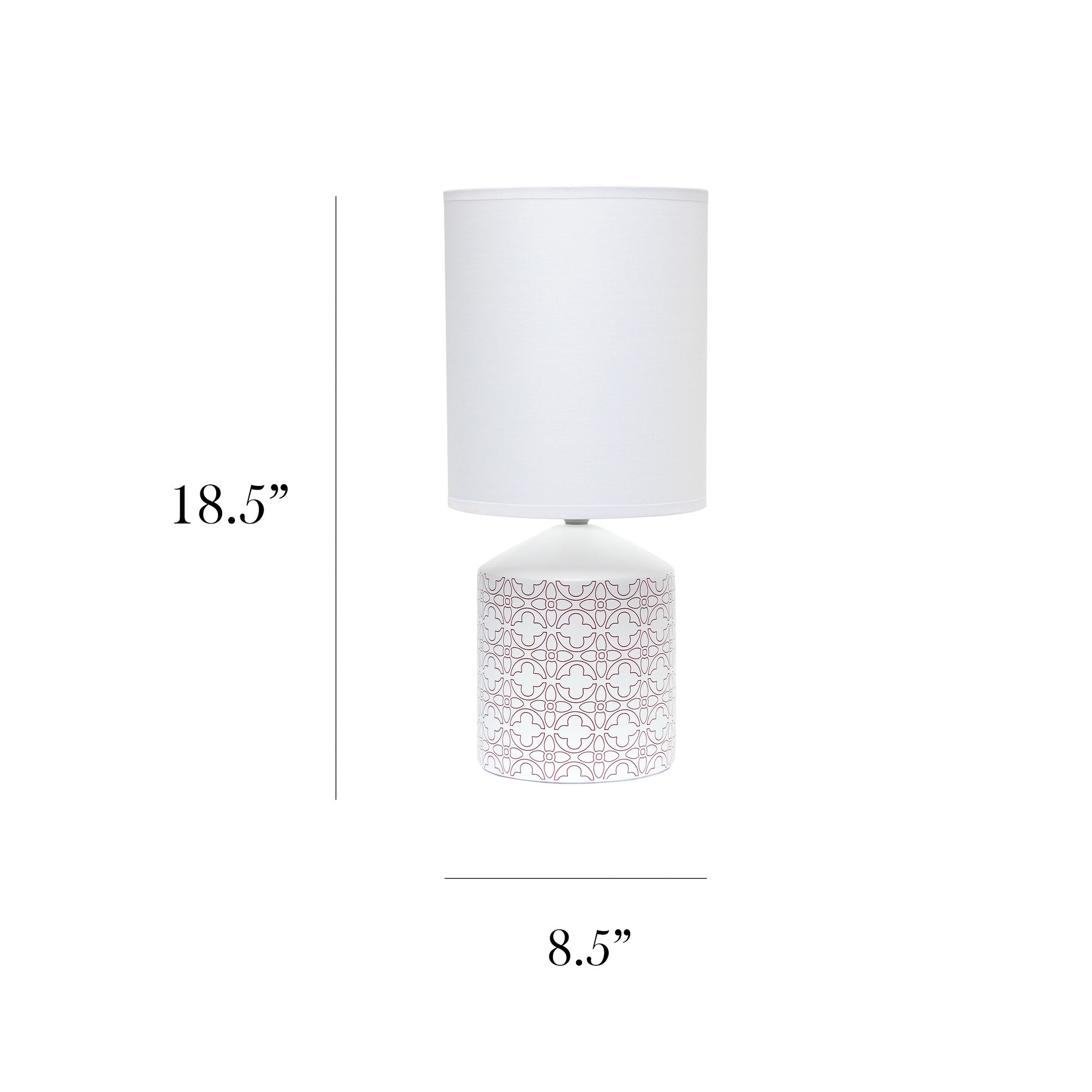 Simple Designs 18 1/2" High White and Tan Accent Table Lamp