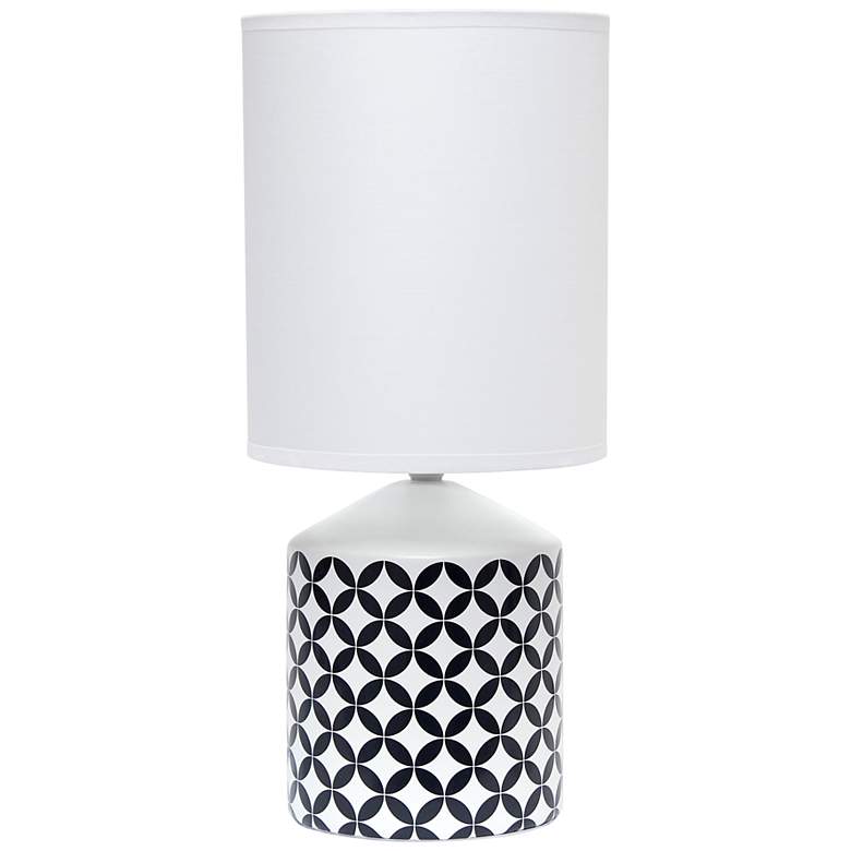 Image 2 Simple Designs 18 1/2"H Black and White Accent Table Lamp
