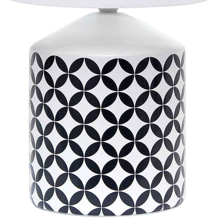 Image 4 Simple Designs 18 1/2"H Black and White Accent Table Lamp more views