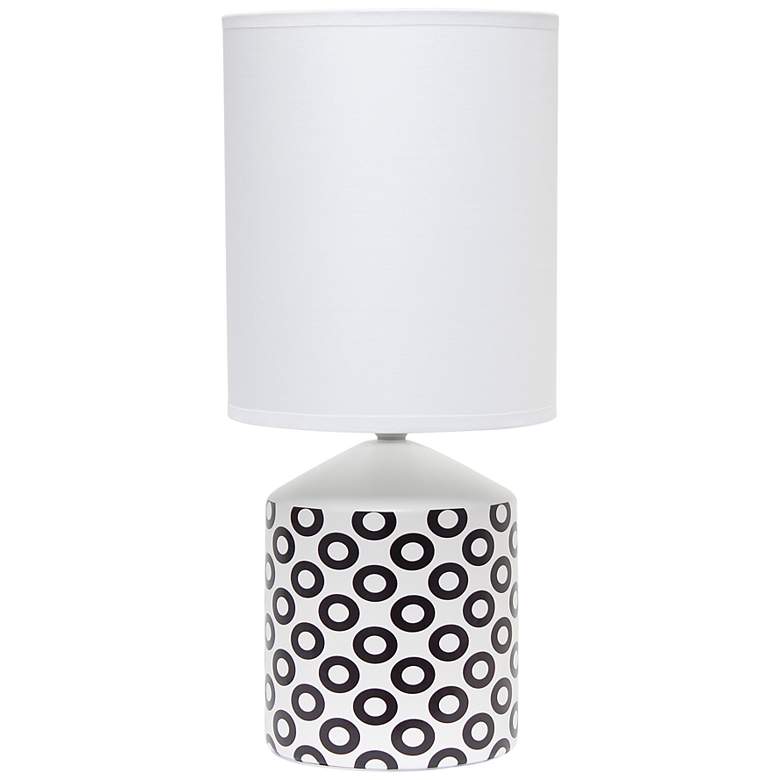 Image 2 Simple Designs 18 1/2 inchH White and Black Accent Table Lamp