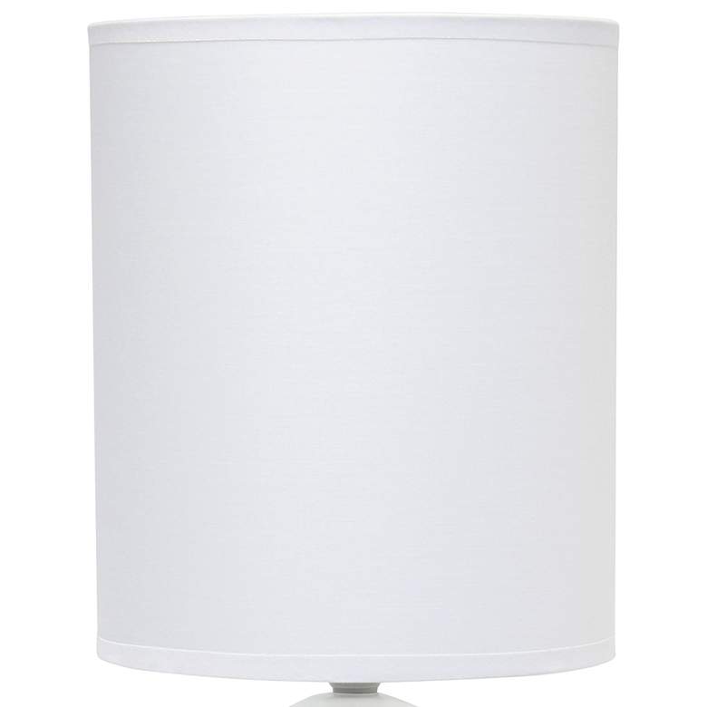 Image 3 Simple Designs 18 1/2"H White and Black Accent Table Lamp more views
