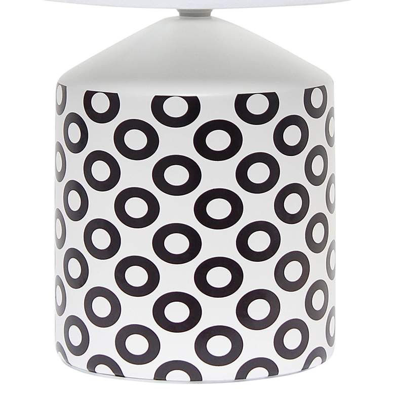 Image 4 Simple Designs 18 1/2"H White and Black Accent Table Lamp more views