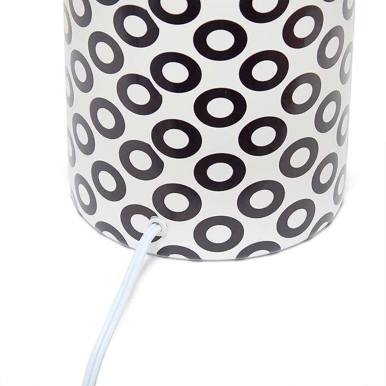 Image 5 Simple Designs 18 1/2"H White and Black Accent Table Lamp more views