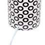 Simple Designs 18 1/2"H White and Black Accent Table Lamp