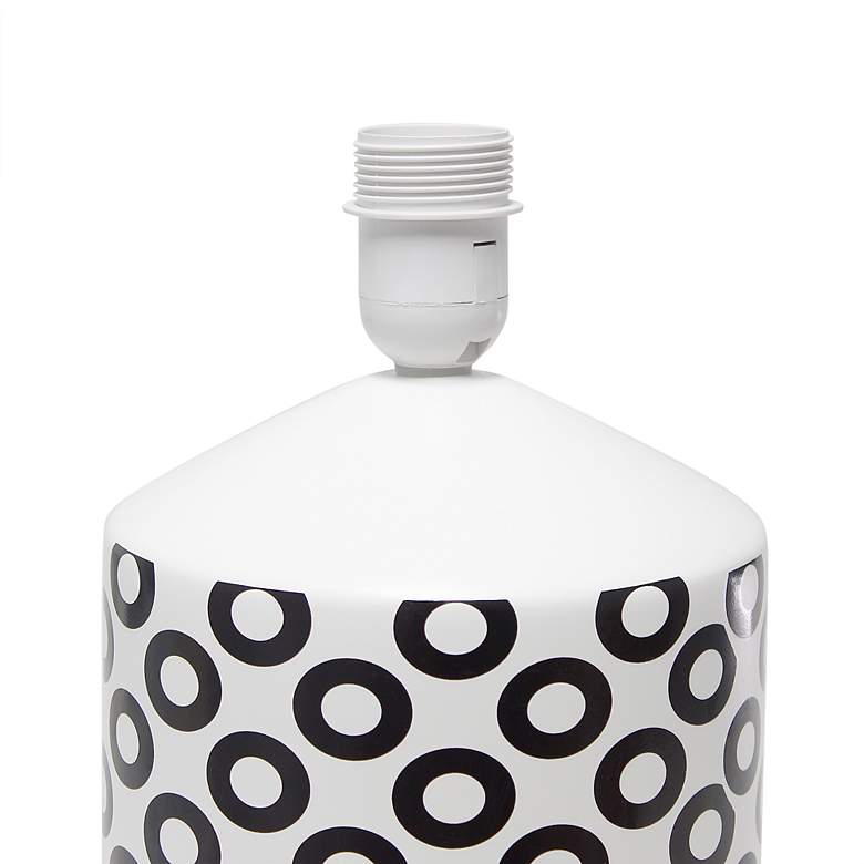 Image 6 Simple Designs 18 1/2"H White and Black Accent Table Lamp more views