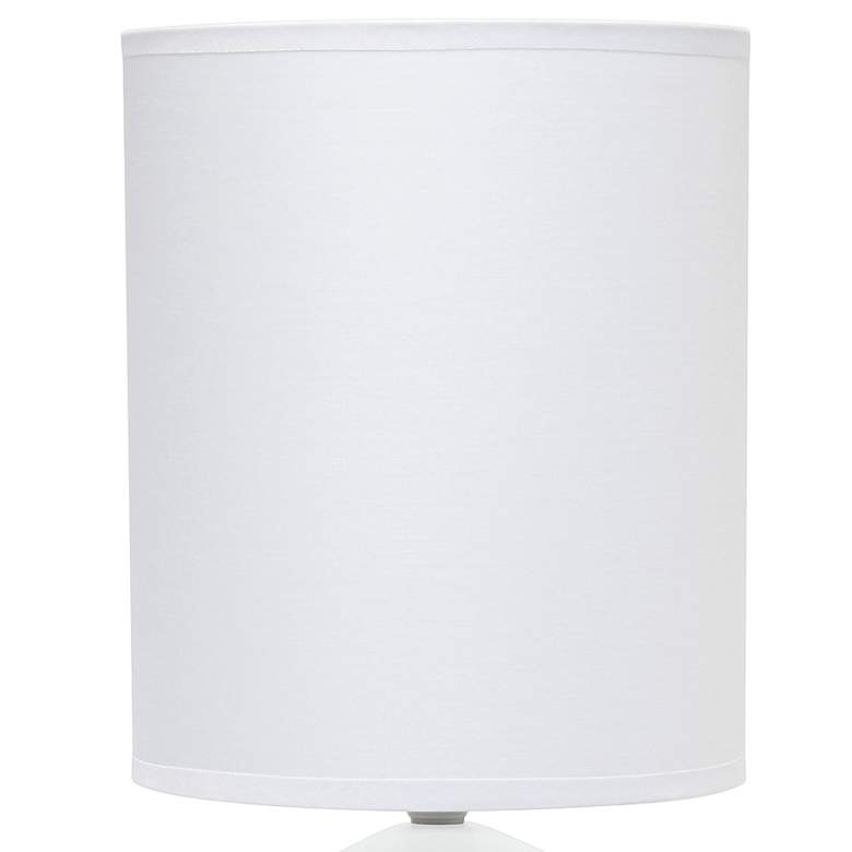 Image 3 Simple Designs 18 1/2 inchH White and Blue Accent Table Lamp more views