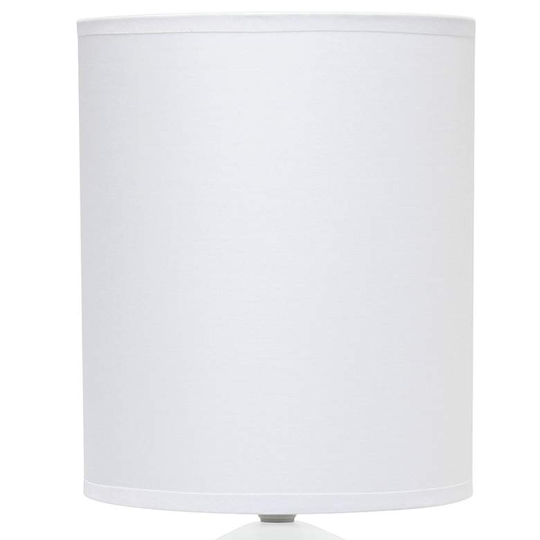 Image 3 Simple Designs 18 1/2"H White and Blue Accent Table Lamp more views