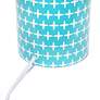 Simple Designs 18 1/2"H White and Blue Accent Table Lamp