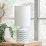Simple Designs 18 1/2"H White and Gray Accent Table Lamp