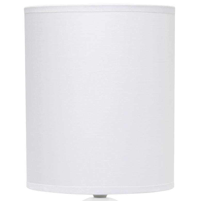Image 3 Simple Designs 18 1/2 inchH White and Gray Accent Table Lamp more views
