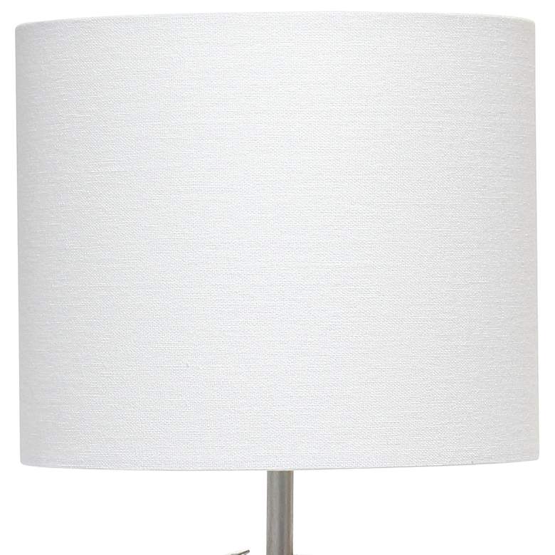 Image 3 Simple Designs 18 1/4" High Nickel Crab Accent Table Lamp more views