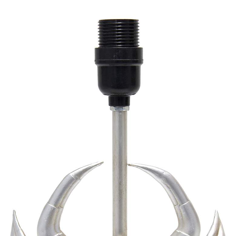 Image 4 Simple Designs 18 1/4" High Nickel Crab Accent Table Lamp more views