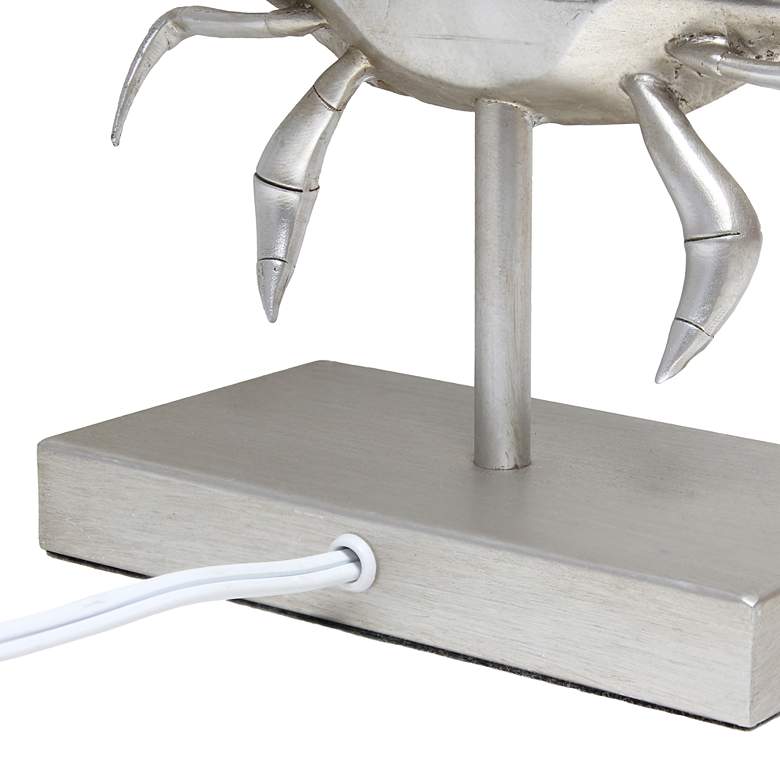 Image 6 Simple Designs 18 1/4" High Nickel Crab Accent Table Lamp more views