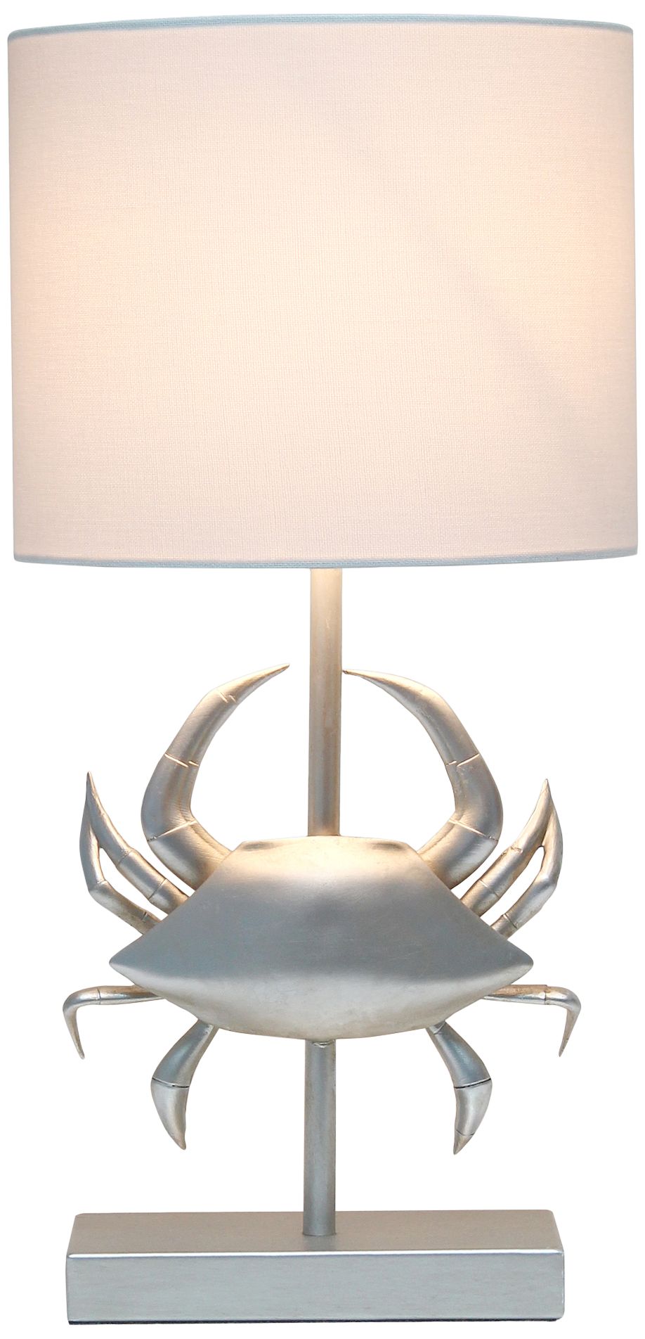 Simple Designs 18 1/4" High Nickel Crab Accent Table Lamp