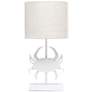 Simple Designs 18 1/4" High White Crab Accent Table Lamp