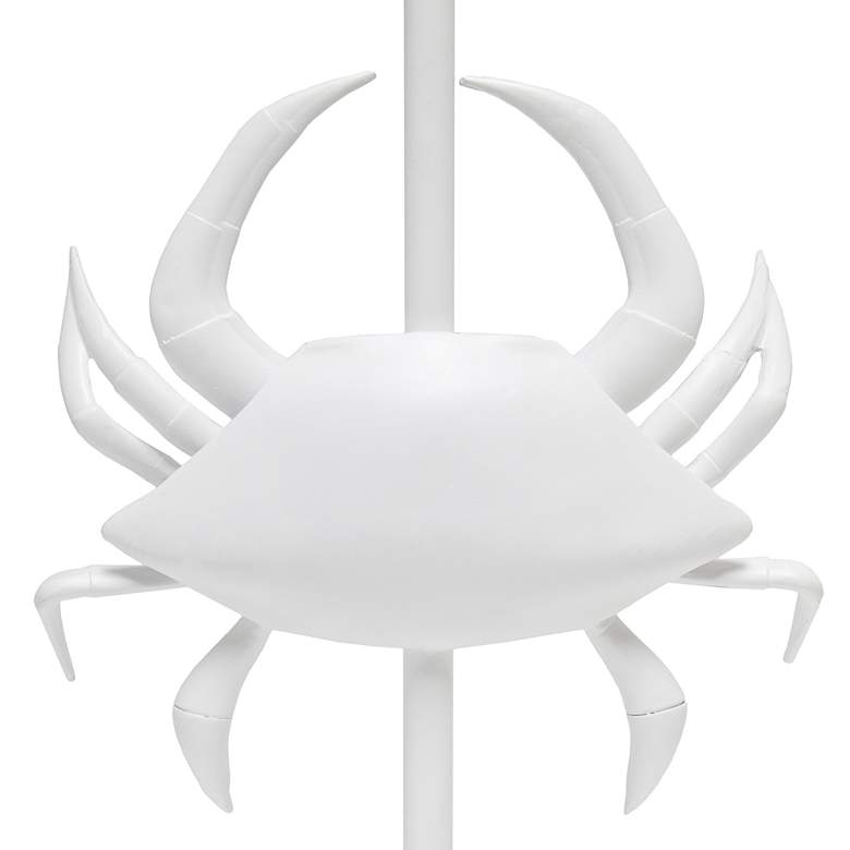 Image 5 Simple Designs 18 1/4 inch High White Crab Accent Table Lamp more views