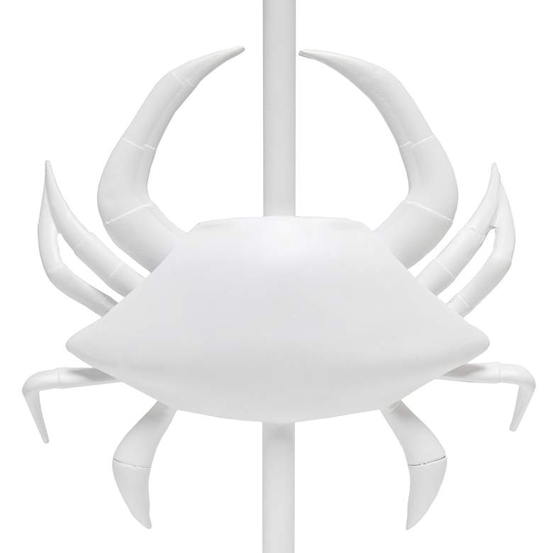 Image 5 Simple Designs 18 1/4" High White Crab Accent Table Lamp more views