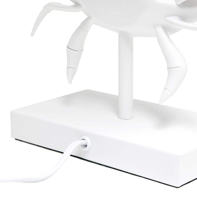 Image 6 Simple Designs 18 1/4" High White Crab Accent Table Lamp more views