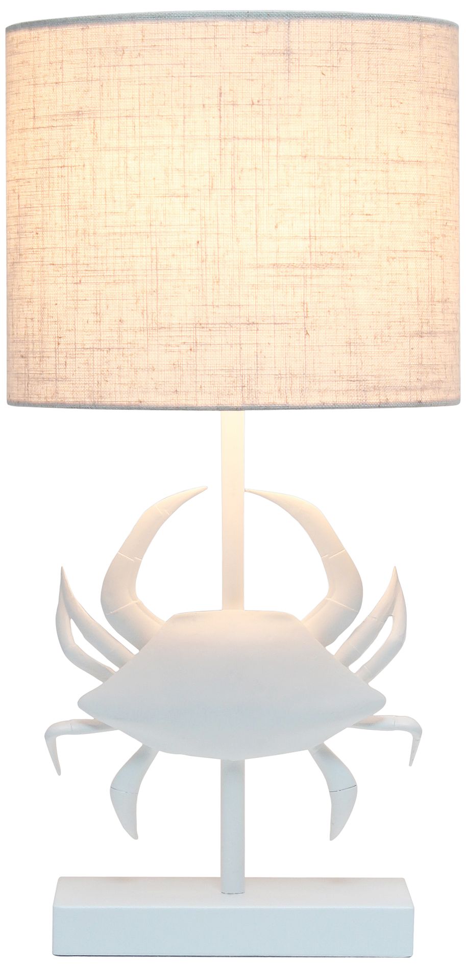 Simple Designs 18 1/4" High White Crab Accent Table Lamp