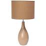 Simple Designs 18" High Brown Ceramic Bowling Pin Accent Table Lamp