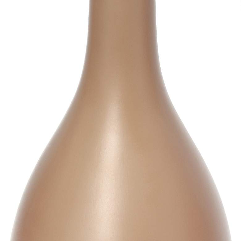 Image 7 Simple Designs 18" High Brown Ceramic Bowling Pin Accent Table Lamp more views