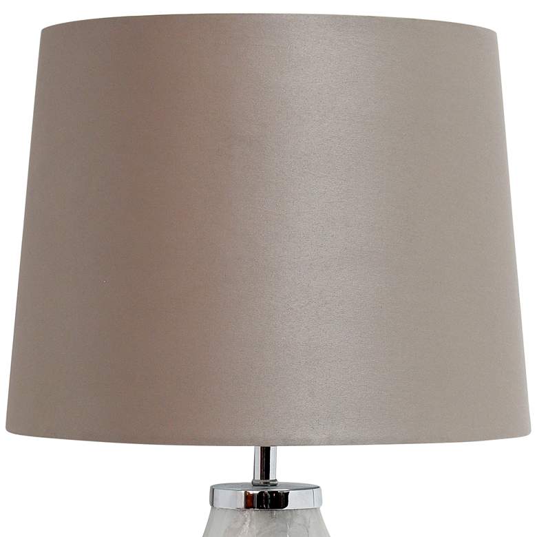 Image 2 Simple Designs 18 inch High Pearl Resin Accent Table Lamp with Brown Shade more views