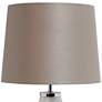 Simple Designs 18" High Pearl Resin Accent Table Lamp with Brown Shade
