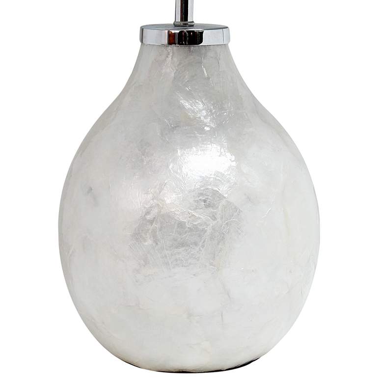 Image 4 Simple Designs 18" High Pearl Resin Accent Table Lamp with Brown Shade more views