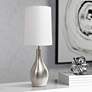 1_Simple Designs 19 1/2" Brushed Nickel Modern Teardrop Table Lamp