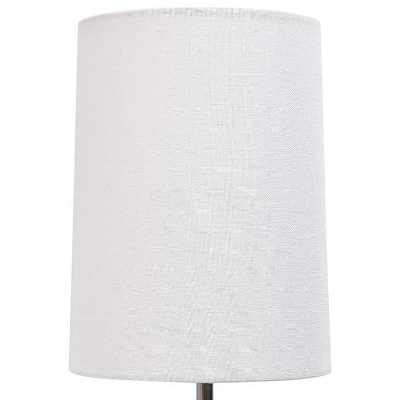 Image 3 Simple Designs 19 1/2" Brushed Nickel Modern Teardrop Table Lamp more views