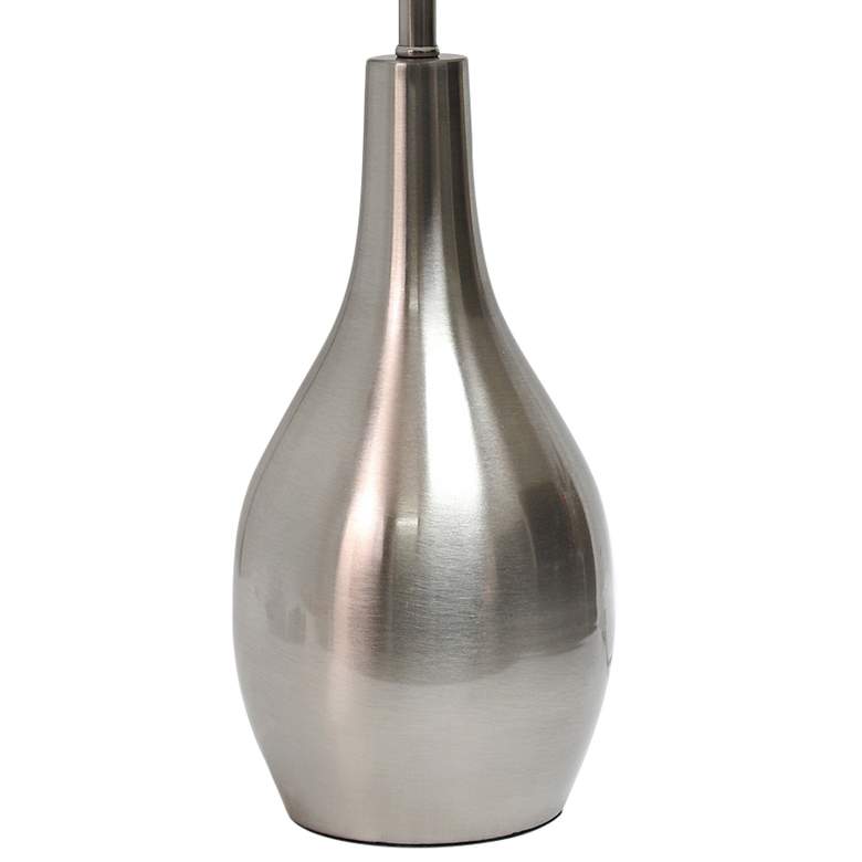 Image 4 Simple Designs 19 1/2" Brushed Nickel Modern Teardrop Table Lamp more views
