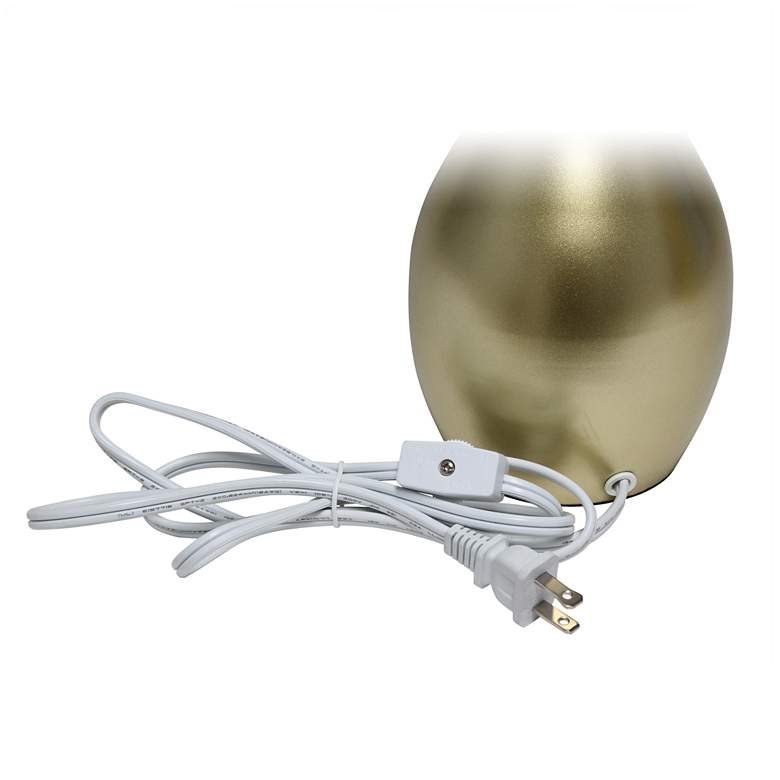 Image 3 Simple Designs 19 1/2" High Gold Teardrop Accent Table Lamp more views