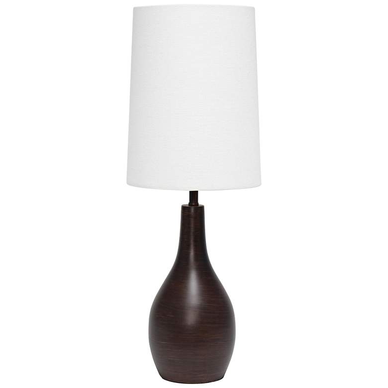 Image 2 Simple Designs 19 1/2 inchH Restoration Bronze Accent Table Lamp