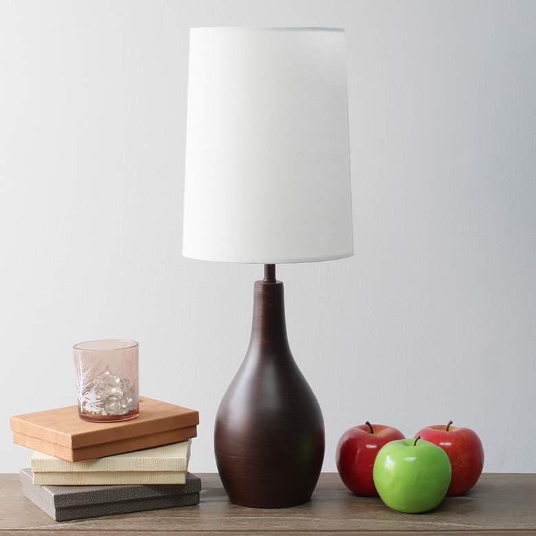 Image 1 Simple Designs 19 1/2"H Restoration Bronze Accent Table Lamp