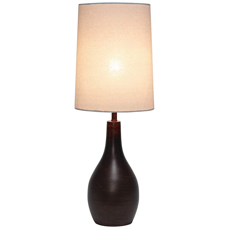 Image 3 Simple Designs 19 1/2 inchH Restoration Bronze Accent Table Lamp more views