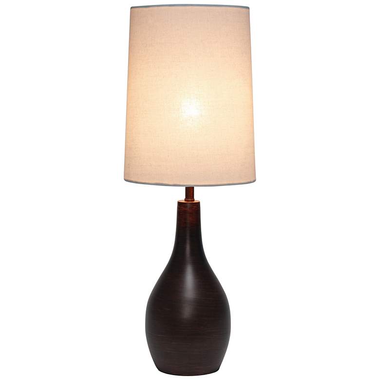 Image 3 Simple Designs 19 1/2"H Restoration Bronze Accent Table Lamp more views