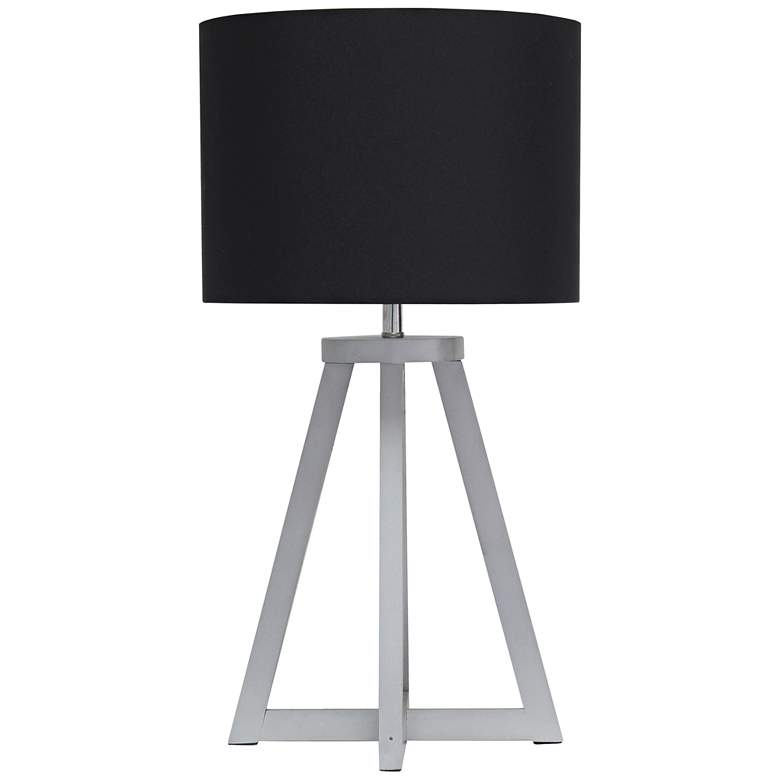 Image 2 Simple Designs 19 1/4" High Black and Gray Wood Accent Table Lamp