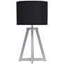 2_Simple Designs 19 1/4" High Black and Gray Wood Accent Table Lamp