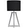 Simple Designs 19 1/4" High Black and Gray Wood Accent Table Lamp