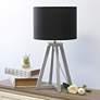 1_Simple Designs 19 1/4" High Black and Gray Wood Accent Table Lamp