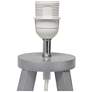 5_Simple Designs 19 1/4" High Black and Gray Wood Accent Table Lamp more views