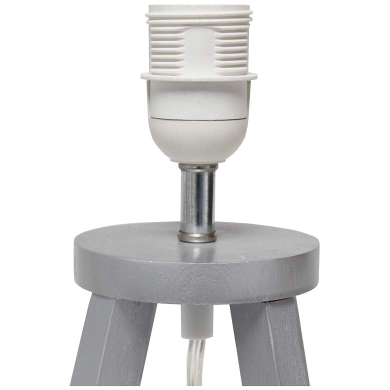 Image 5 Simple Designs 19 1/4" High White and Gray Wood Accent Table Lamp more views