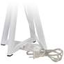 4_Simple Designs 19 1/4" High White Wood Gray Accent Table Lamp more views