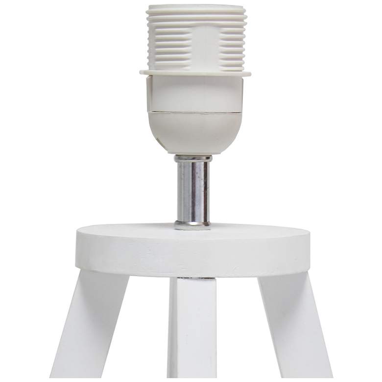 Image 5 Simple Designs 19 1/4" High White Wood Gray Accent Table Lamp more views
