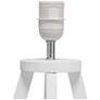 5_Simple Designs 19 1/4" High White Wood Gray Accent Table Lamp more views
