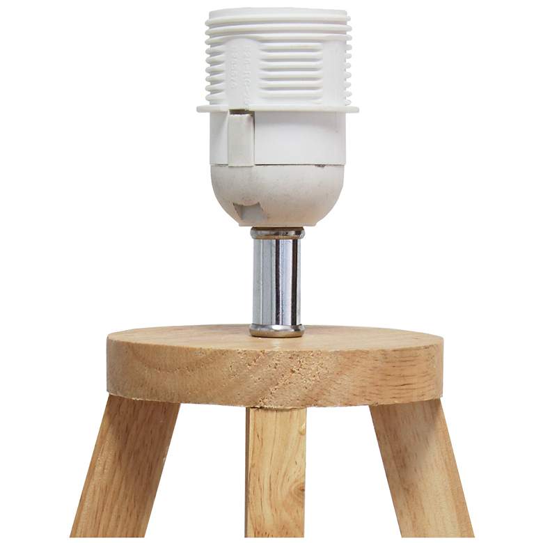Image 5 Simple Designs 19 1/4" Natural Wood and White Modern Accent Table Lamp more views
