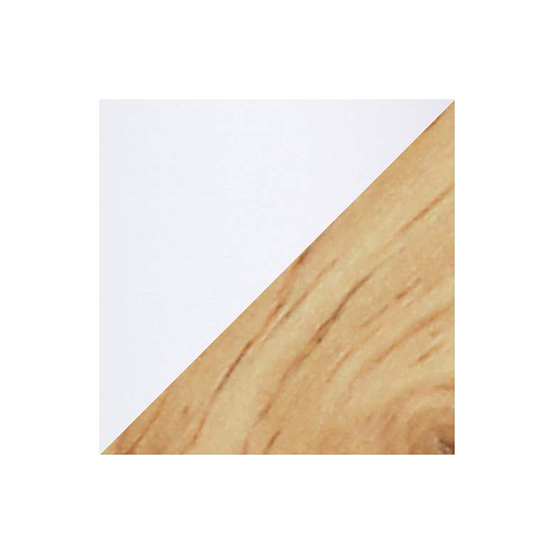 Image 6 Simple Designs 19 1/4" Natural Wood and White Modern Accent Table Lamp more views